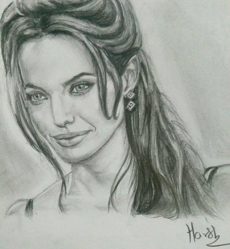 Angelina Jollie artwork done by me :)