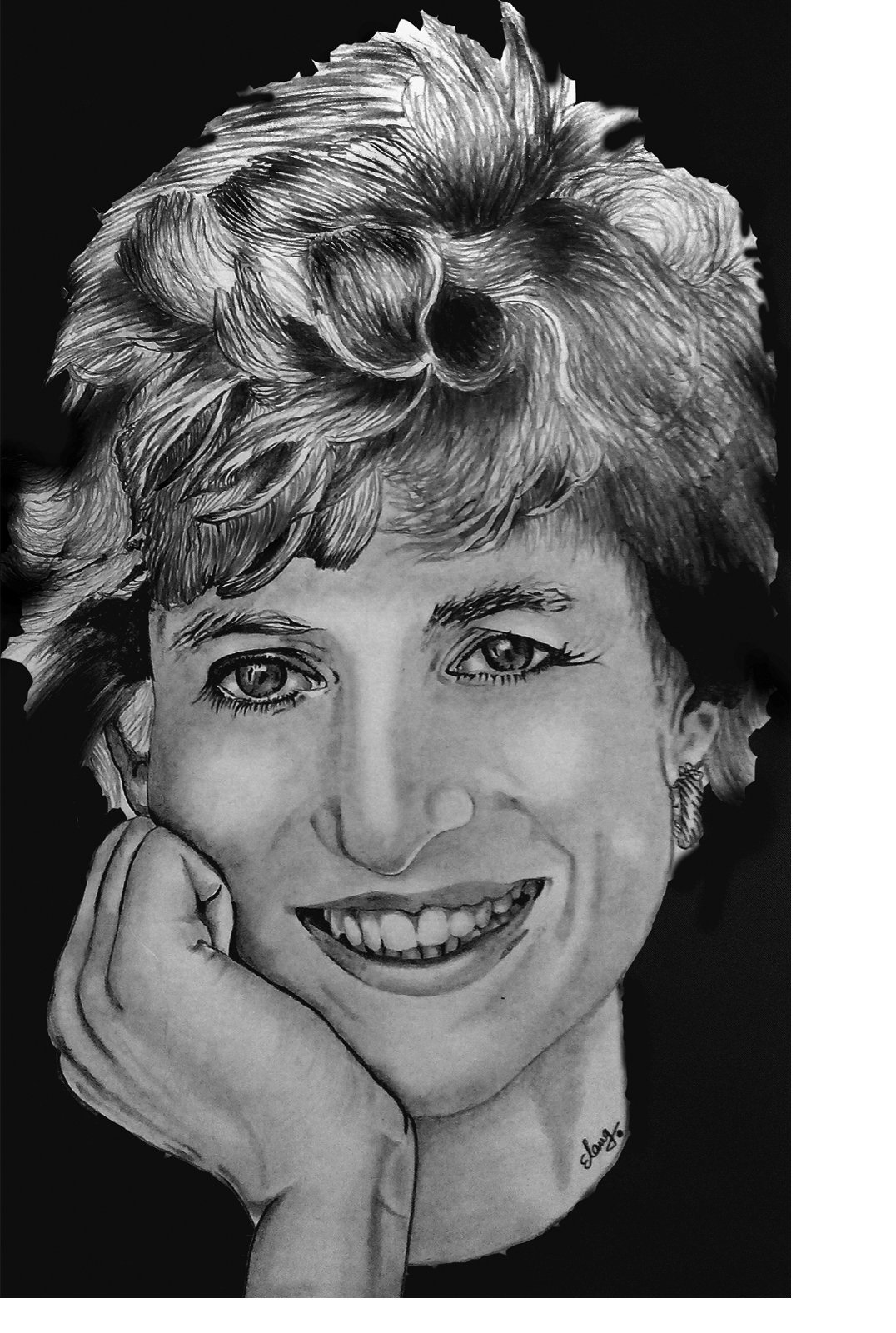 Diana, Princess of Wales Pencil Drawing. - Artflaunt