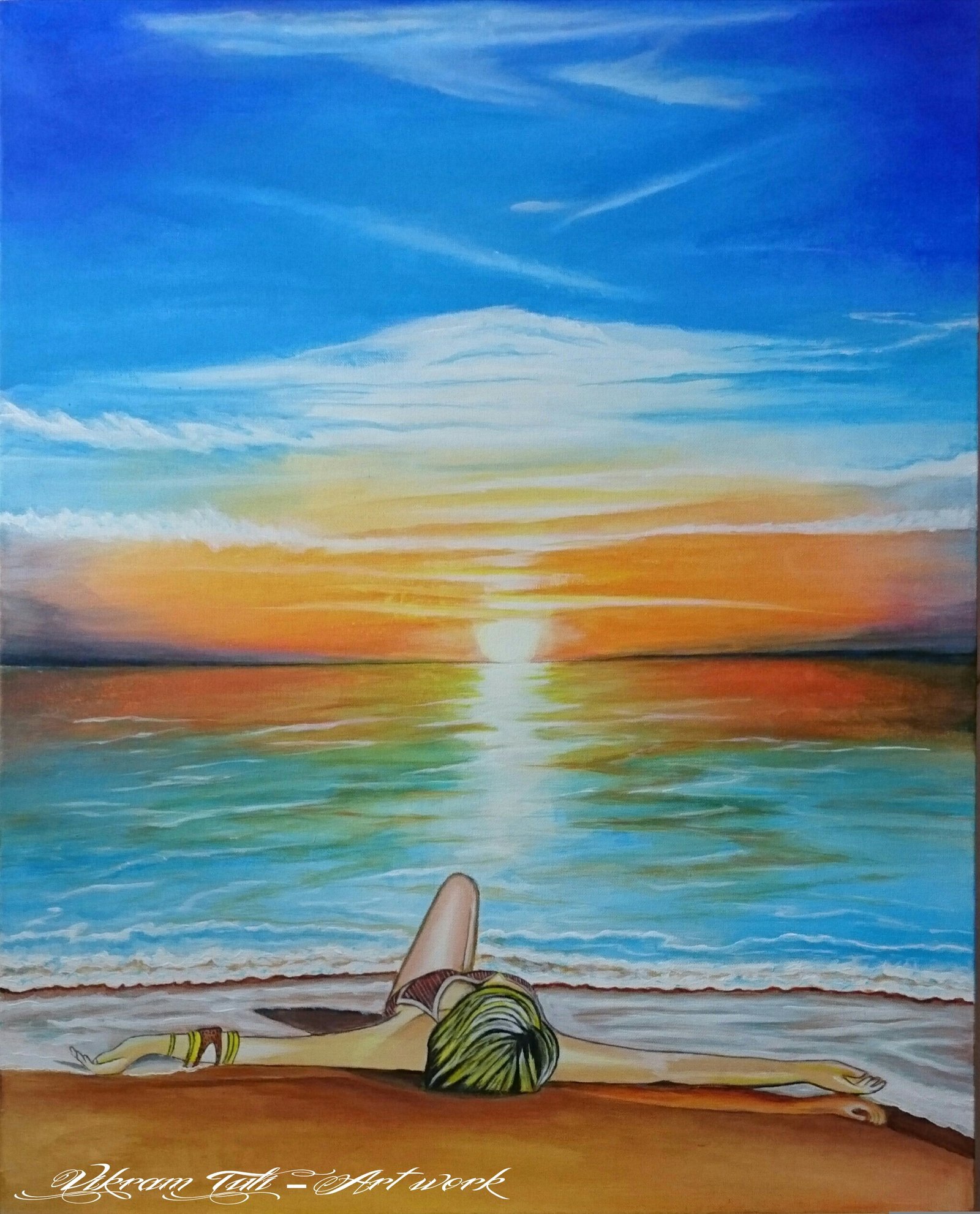 Sunset – Acrylic on Canvas (24 × 30 Inches – Rs. 20,000)