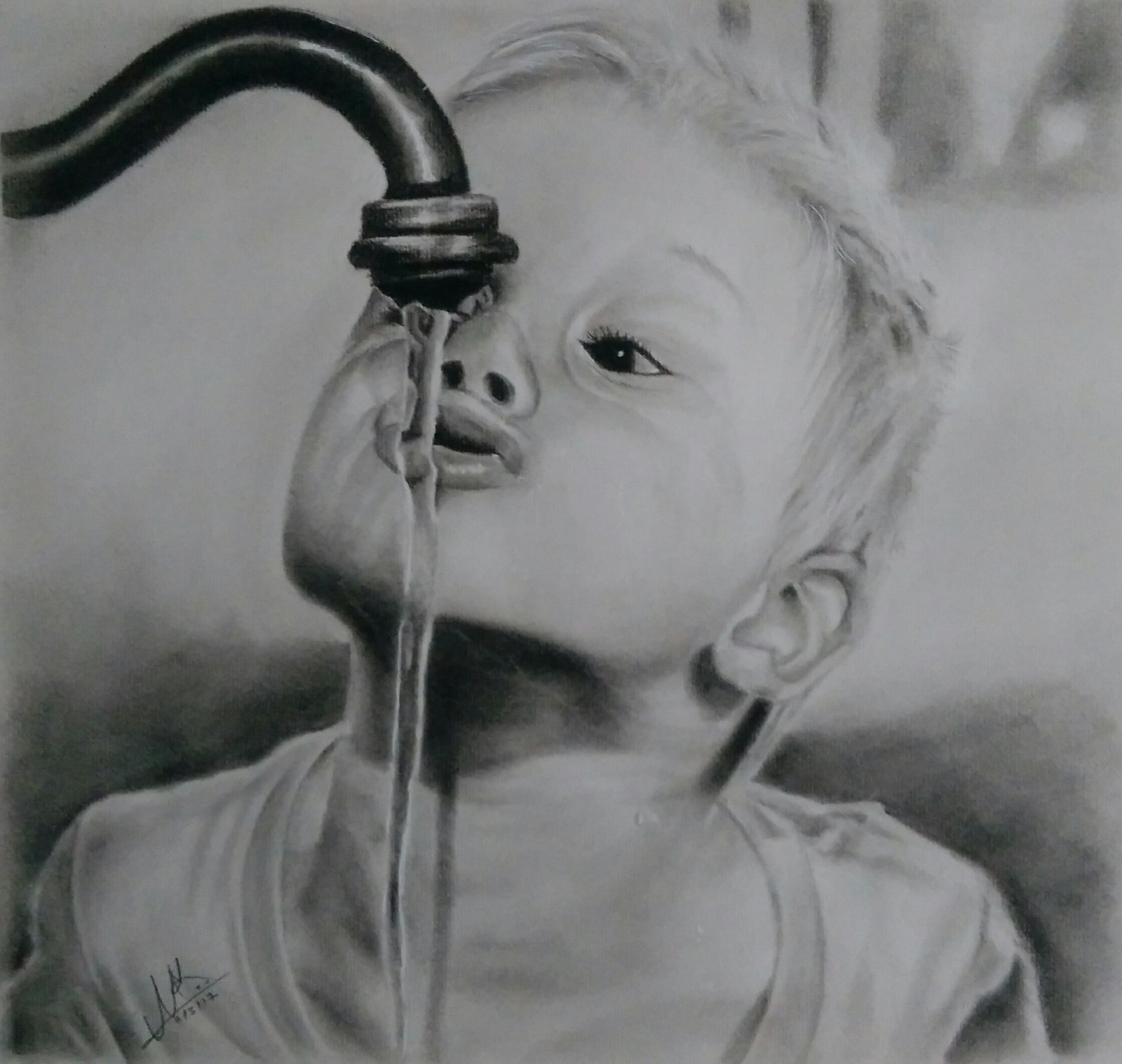 Boy Drinking water
