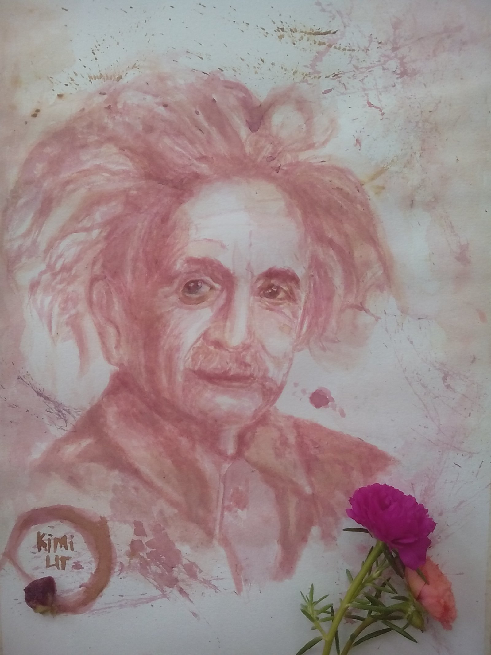 Albert Einstein Painting.